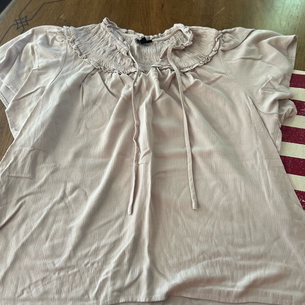 Torrid Cream Ruffled Blouse